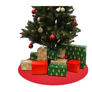 Primaflor-Ideen in Textil Baumteppich »Weihnachtsbaum & Adventskranz Unterlage "REVExpo", Made in Belgium« rund 5 mm Höhe in 3 Größen, Uni-Farben, Filzunterlage, rutschsicher, Weihnachten, rot