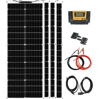 Flexibles Solarpanel, maximale Leistung 80W, Zelleneffizienz 24%, geeignet für unregelmäßige Oberflächen, 12V 320W Kit