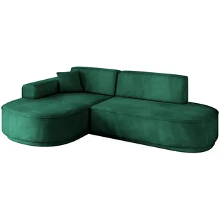 altdecor Eckcouch Samt 3-Sitzer Grün