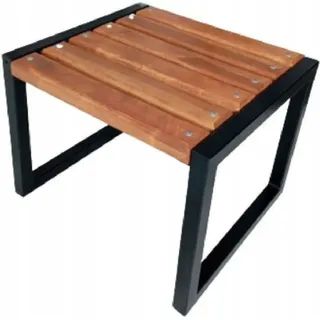 Karstal Gartenbank Stahl Sitzbank Parkbank Garten Bank Gartenmöbel Holz Box PARMA 9535 - Braun