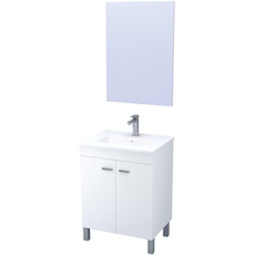 Habitdesign 305310bo Koncept Badezimmerschrank, weiß, Medium, 2 Stück