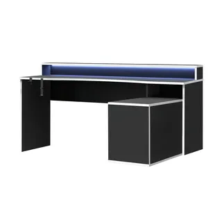 Forte Tezaur Gaming Desk mit RGB-Beleuchtung und Halterungen