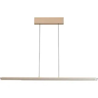 Led-Hängeleuchte , Sandfarben , Metall, Glas , länglich , 9x180x115 cm , höhenverstellbar , Lampen & Leuchten, Leuchtenserien