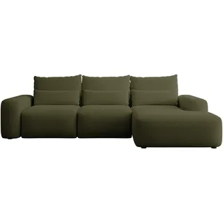 Selsey Sofa Ecksofa Eckcouch Schlafsofa Couch Mit Stauraum Schlaffunktion Pflegeleicht Mit Kissen Lendenkissen L Form Freistehend Rechts Hydrophobe Chenille Olivgrün Carnos