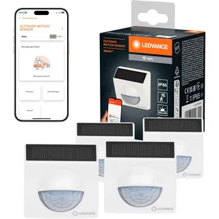 LEDVANCE SMART+ WiFi Outdoor-Bewegungsmelder, IP65, Kunststoff, weiß, 4-Pack