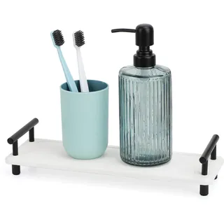 Segbeauty Instant Dry Spülbecken Organizer, Badezimmer Tablett, Instant Dry Kieselgur Spülbecken-Caddy, Kitchen Sink Organizer, Schnelltrocknend Abtropfmatte zum Platzieren von Zahnbürsten