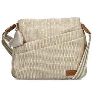 Rieker Umhängetasche Textil Beige