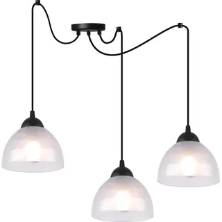 Hängelampe Spinne Venice 3-flammig mit opalen Glas Lampenschirmen E27