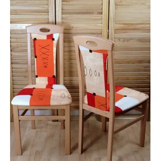 Home Affaire 4-Fußstuhl Kasia Massivholz rot 2 Stk.