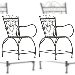 CLP Gartenstuhl 2er Set 48 x 88 x 60 cm bronze