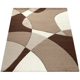 Paco Home Diamond 664 Kurzflorteppich 80 x 150 cm Braun