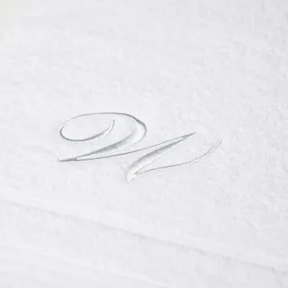 Caleffi Handtuch mit Gästehandtuch aus Baumwolle, weiß Bestickt, 68229