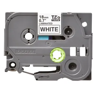 Brother TZe-241 18 mm schwarz auf weiß,