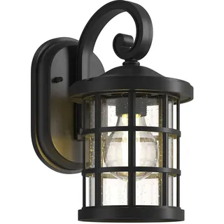 Lindby Wandleuchte außen (Laterne) Ankea (Retro, Vintage Antik) in Schwarz (1 flammig E27) - Außenwandleuchten Wandlampe Led Außenlampe Outdoor für Außenwand/Hauswand