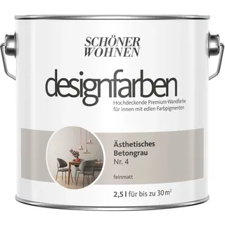 Designfarben 2,5 l ästhetisches betongrau