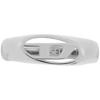 Diesel Herren Oval D Logo Silberfarbener Edelstahl Ring, DX15870409