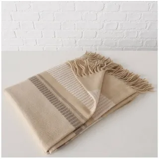 Boltze Kuscheldecke mit Fransen hazel, 160 x 130 cm