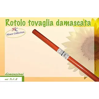 House Collection Rolle, Tischdecke, Damast, Orange, 7 Meter, 120 cm