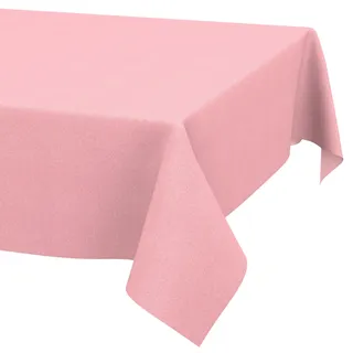 ANRO Tischdecke abwaschbar Pink Leinenoptik Rechteckig 300 x 140 cm – Gartentischdecke Indoor Outdoor wasserabweisend schmutzabweisend pflegeleicht Schnittkante
