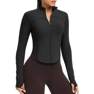 QUEENIEKE Sportjacke Damen Kurz, Laufjacke & Yoga Jacke Atmungsaktiv – Running Jacket Women für Fitness, Gym, Workout