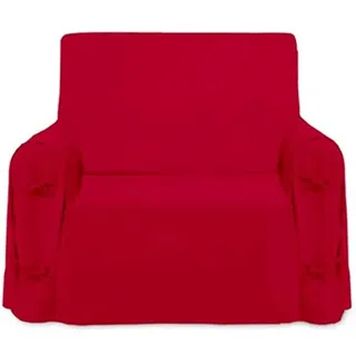 Soleil d'Ocre Sesselhusse Baumwolle Panama Rot 90 x 270 cm