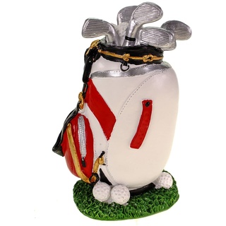 Kremers Schatzkiste XXL Golftasche Spardose 16cm - Buntes Polyresin Sparschwein mit Golfschlägern - Dekoratives Geschenk für Golfer - Originelles Geldgeschenk & Deko-Objekt