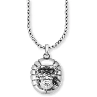 SAVE BRAVE® Herrenkette Edelstahl mit Gorilla Figur Anhänger für Kette Herren, schönes Herren Geschenk, Edelstahlkette für Herren und Jungs inkl. Halsketten Aufbewahrung, Schmuck für Männer