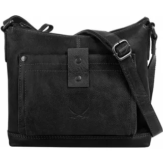 Sansibar Umhängetasche Leder Black