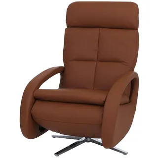 Mendler Relaxsessel HWC-L11 Leder 74 x 110 x 0 cm Braun elektrisch, drehbar