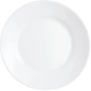 Arcoroc Opal Restaurant Teller mit breitem Rand, 195 mm, Weiß, 6 Stück