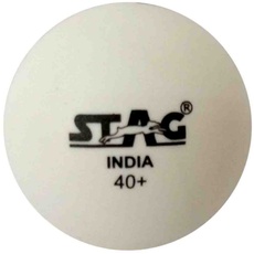 STAG Naht-Kunststoff-Tischtennisball, 40 mm, 6 Stück (weiß)