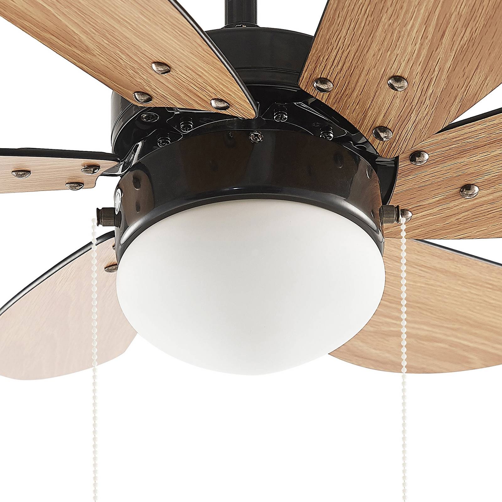 Bild von Deckenventilator mit Licht Minja schwarz leise 78 cm