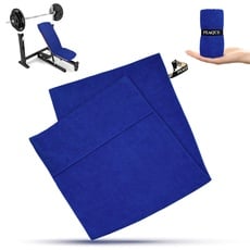 PEAQUE Fitness-Handtuch aus Mikrofaser mit Frottee-Struktur | Sport-Handtuch für Fitnessstudio und Gym | saugstark, leicht, kompakt, weich (120 x 50 cm, Navy-Blau)