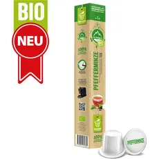 PFEFFERMINZE BIO Tee - 10 Teekapseln | La Natura Lifestyle | biobasiert | 100% industriell kompostierbar | Nespresso®*3 kompatible