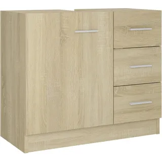 vidaXL Waschbeckenunterschrank Sonoma-Eiche 63x30x54 cm Holzwerkstoff