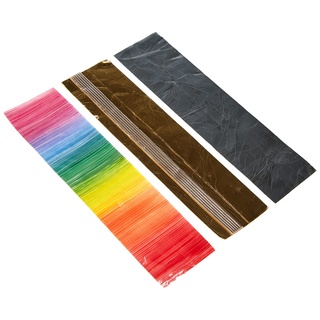 Pracht Creatives Hobby 7074-20515 Verzierwachsplatten Mix regenbogen / metallic, 3 halbe Wachsplatten, ca. 200 x 50 x 0,5 mm und ein Wachsstreifen, zum Modellieren und Verzieren von Kerzen