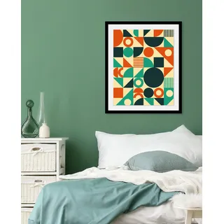 Queence »Christine« Abstrakt Figuren Gemälde Kunst 1 Stk. tlg. HD Premium Poster-Druck inkl. Holzrahmen,