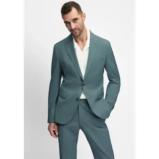 Baukastensakko CINQUE "CIMONOPOLI-S", Herren, Gr. 46, grün, Web, Obermaterial: 53% Polyester, 43% Schurwolle, 4% Elasthan, unifarben, schmal, Sakkos Baukastensakko, 2-Knopf-Form