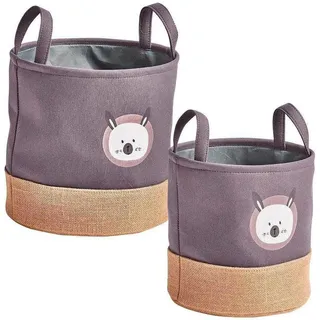Zeller Aufbewahrungskorb Hase 25 x 30 x 25 cm 1-tlg. grau