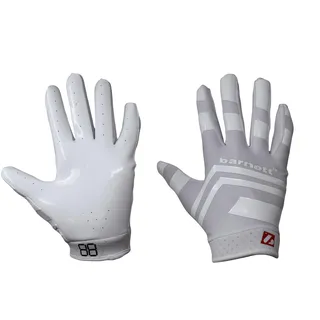 BARNETT FRG-03 Junior Receiver Football Gloves, (RE, DB, RB) White (L)