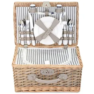 LIVOO Picknickkorb 18 l Holz 37 x 22 x 20 cm