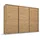 Schwebetürenschrank OTELI 278 x 214 x 68 cm Beige/Braun