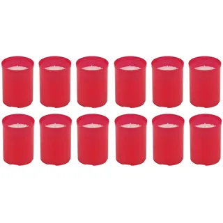 Langlebige Rot Votivkerzen für Rituale 6.5x6cm, Stumpenkerzen Dekorativ Geruchsneutral - 24 Stunden Verbrennung