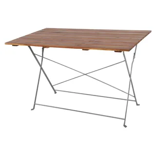 Biergarten Tisch Gartentisch Klapptisch 120 x 70 cm Akazie - Braun