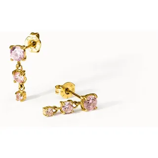 PURELEI Pink Glamour Ohrringe mit Zirkonia Steinen