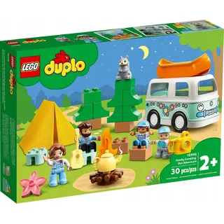 LEGO 10946 DUPLO Familienabenteuer mit Campingbus, Wohnmobil Spielzeugauto, Lernspielzeug ab 2 Jahre, Kinderspielzeug - Silber
