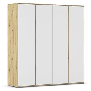 Rauch Drehtürenschrank Nabila 187 x 194 x 53 cm Weiß/Eiche Artisan