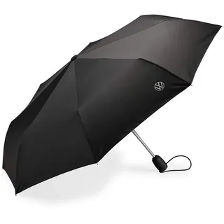 Volkswagen 000087602P Regenschirm Taschenschirm Schirm schwarz, mit neuem VW Logo