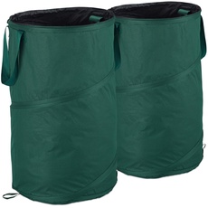 Bild von Laubsack selbstaufstellend, 2er-Set, Gartenabfallsack Pop-Up, 120 L, Gartensack selbststehend, ∅: 44 cm, grün