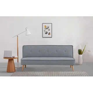 INOSIGN Schlafsofa INOSIGN "ARBON,183cm, klappbarer 3-Sitzer mit verstellbarer Rückenlehne und", grau, B:183cm H:41cm T:87,5cm, 100% Polyester, Sofas, Schlafsofa, Bettfunktion, Webstoff und Kunstleder